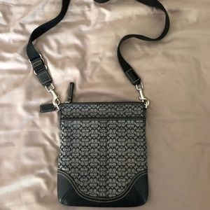 Coach Cross Body Bag Black and Gray